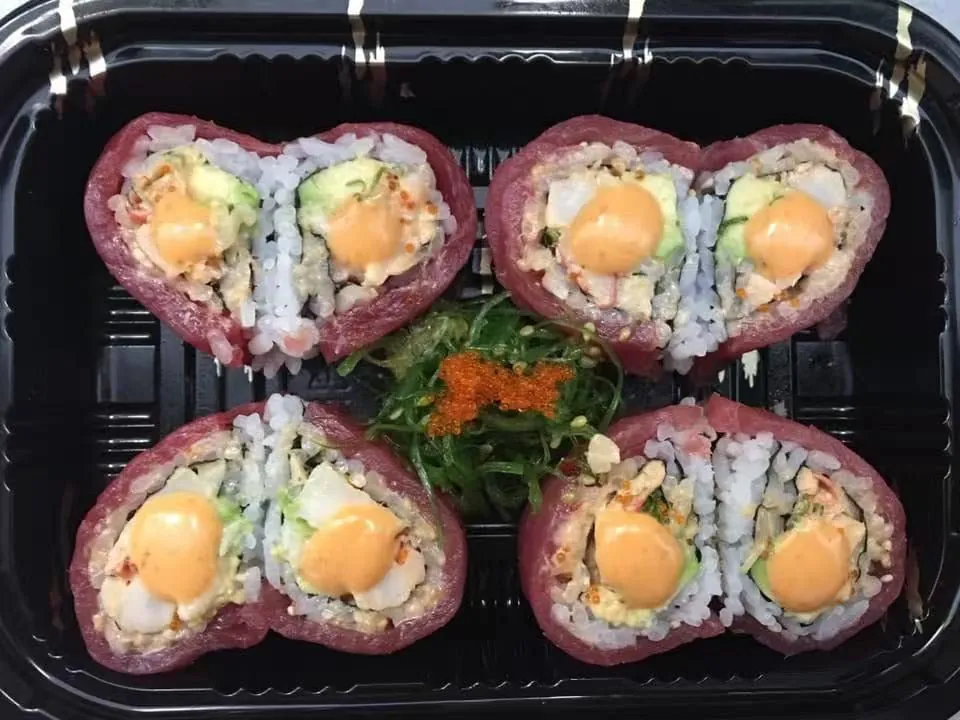 Heart-shaped Sushi Roll at D&J Asian Fusion Asian Restaurant in Peabody